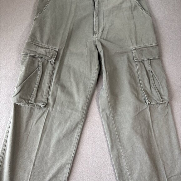 VINTAGE Bugle Boy Pants Men’s 36 Green Baggy Cargo Skater Grunge Y2K Relaxed 90s - Picture 3 of 16